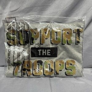 Under Armour “Support Our Troops” Men’s XL Gray HeatGear T-Shirt Loose Fit